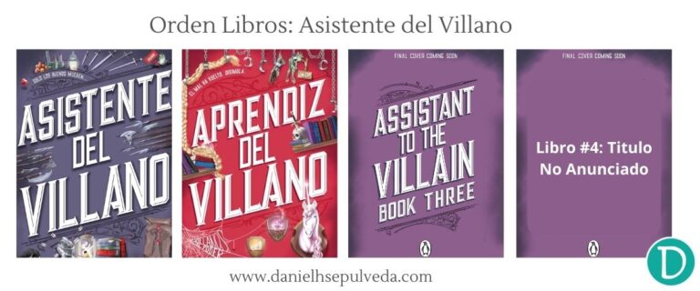 Orden libros saga asistente del villano Hannah Nicole Maehrer Banner