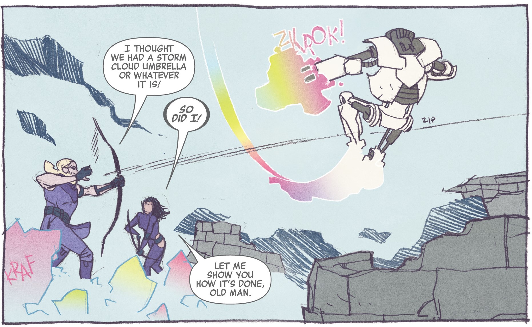 Hawkeye vol 6 - Hawkeyes banner 1